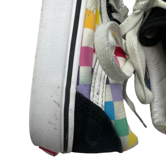 Vans Unisex Sneakers Off The Wall Rainbow Checkerboard Women's 6.5 Men's 5 - Picture 6 of 9